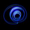 Blue and green spiral made with light painting