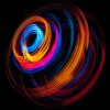 Colorful light painting spiral