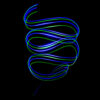 Blue and green light painting design