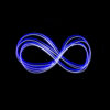 Infinity symbol made with light painting