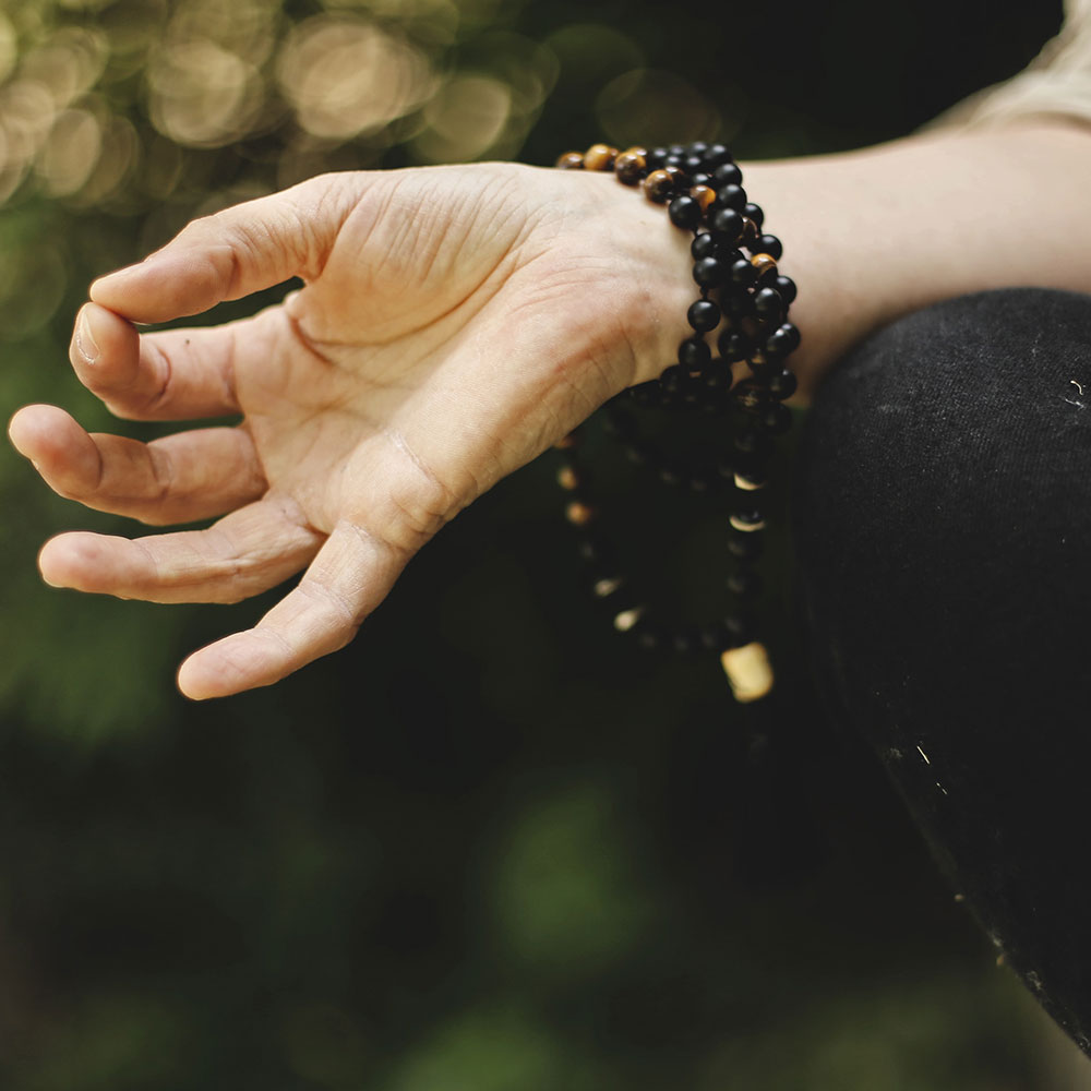 hand of woman meditating